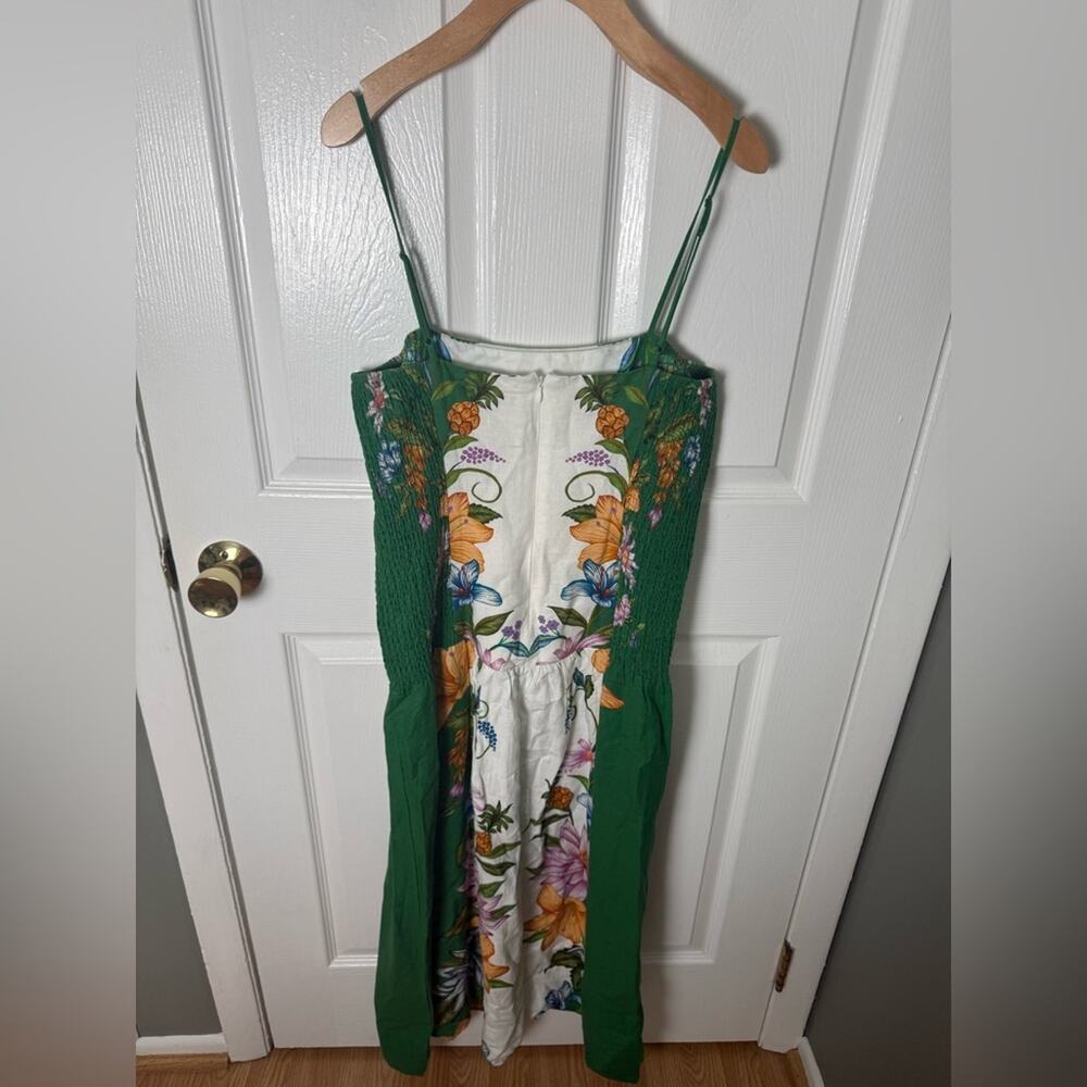 Farm Rio Off-White Sweet Bloom Dreamscape Midi Dress L - Picture 8 of 11